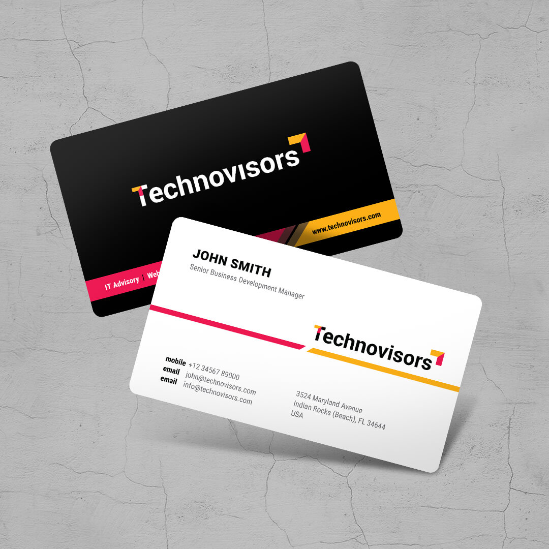 Technovisors Logo Business Card